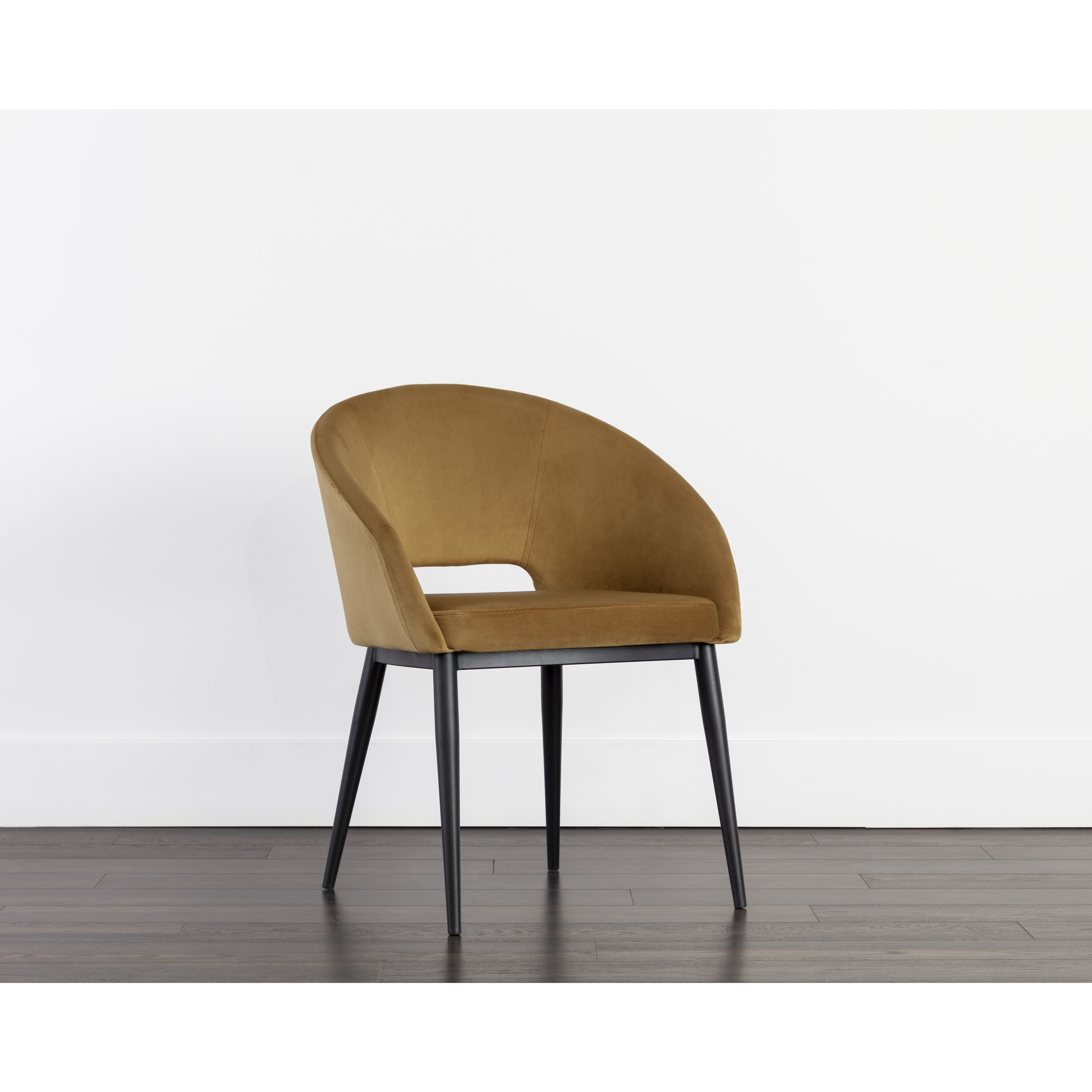 Thatcher Black / Gold Sky Dining Armchair